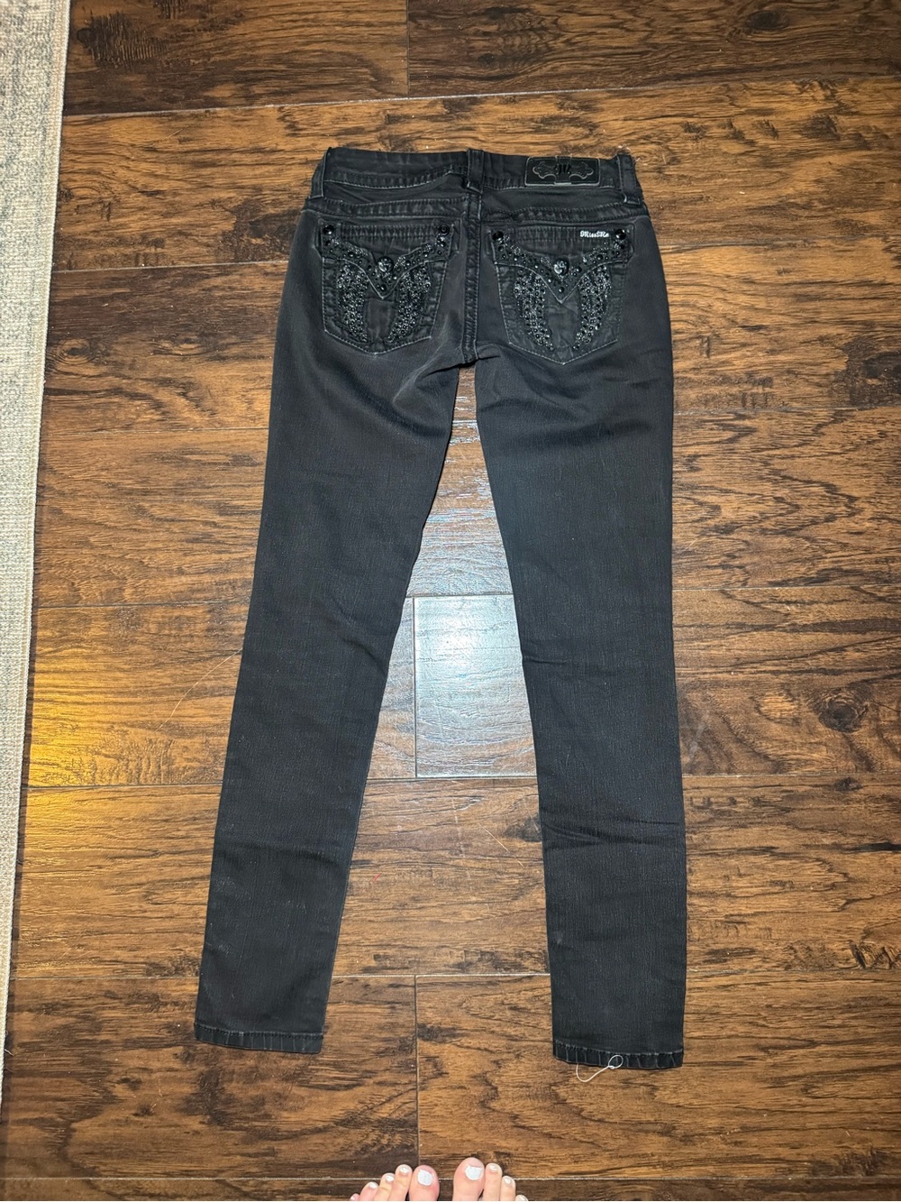 Y2K Miss Me Women's Embellished Black Jeans - Picture 3 of 6